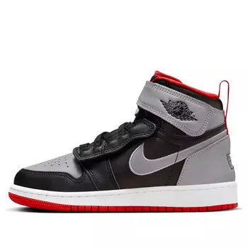 Кроссовки 1 hi flyease 'black cement grey red' Air Jordan, черный