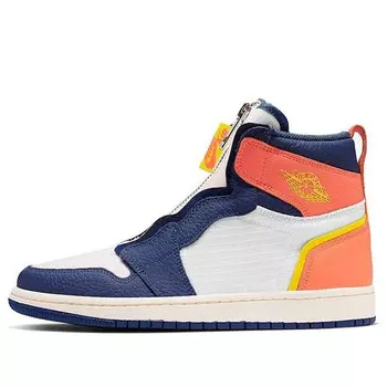 Кроссовки 1 high zip 'blue void citron' Air Jordan, мультиколор
