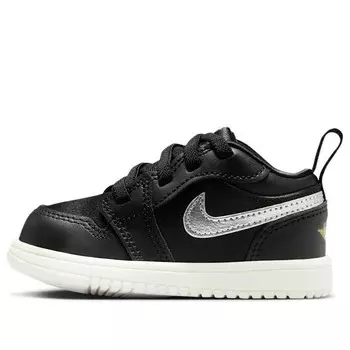 Кроссовки 1 low alt se 'black metallic silver gold' Air Jordan, черный