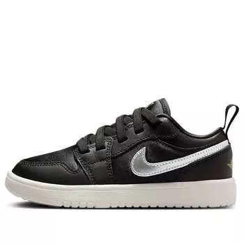 Кроссовки 1 low alt se 'black silver sail gold' Air Jordan, черный