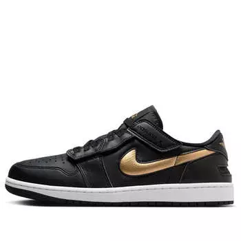 Кроссовки 1 low easyon 'black metallic gold' Air Jordan, черный