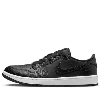 Кроссовки 1 low golf 'black crocodile' Air Jordan, черный