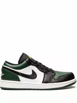 Кроссовки 1 Low Green Toe Jordan, зеленый