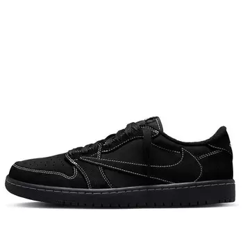 Кроссовки 1 low og sp x travis scott 'black phantom' Air Jordan, черный