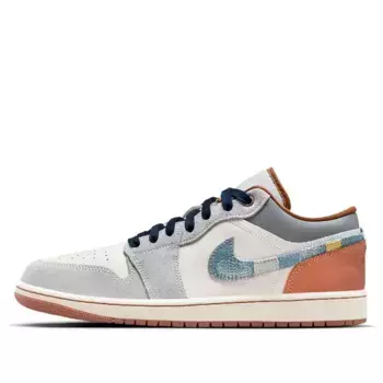 Кроссовки 1 low se 'phantom repaired denim swoosh' Air Jordan, мультиколор