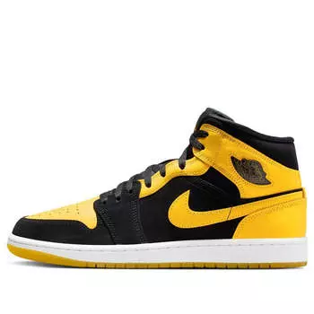 Кроссовки 1 mid Air Jordan, желтый