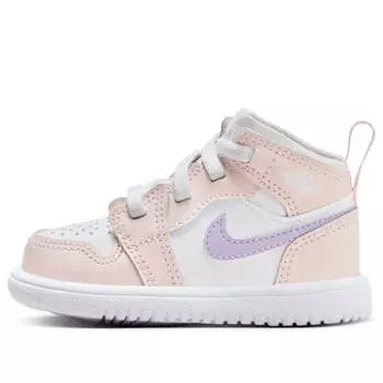 Кроссовки 1 mid alt 'pink wash white violet frost' Air Jordan, розовый