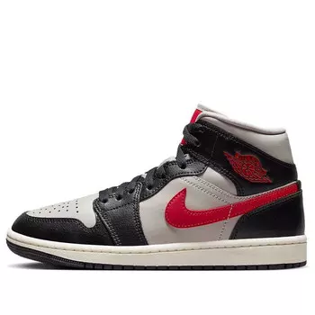 Кроссовки 1 mid 'black gym red grey' Air Jordan, черный