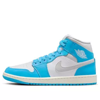 Кроссовки 1 mid 'dark powder blue' Air Jordan, синий