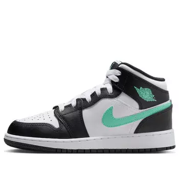 Кроссовки 1 mid 'green glow' Air Jordan, белый