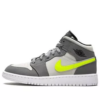 Кроссовки 1 mid 'gun smoke volt' Air Jordan, мультиколор