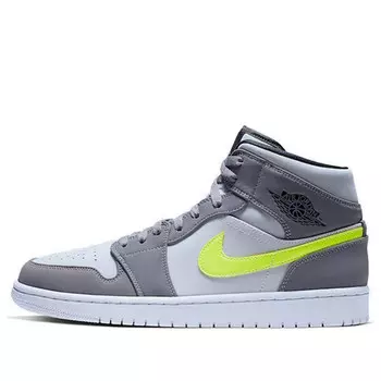 Кроссовки 1 mid 'gunsmoke volt' Air Jordan, мультиколор