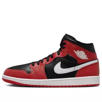 Кроссовки 1 mid 'gym red black white' Air Jordan, черный