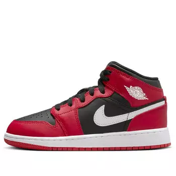 Кроссовки 1 mid 'gym red black white' Air Jordan, черный