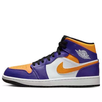 Кроссовки 1 mid 'lakers purple' Air Jordan, фиолетовый