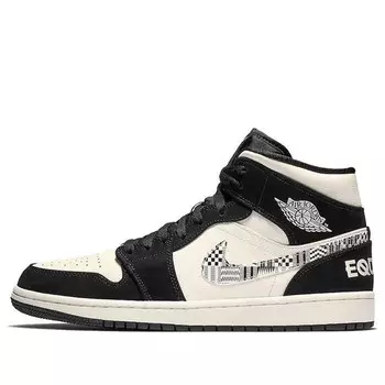 Кроссовки 1 mid melo se Air Jordan, черный