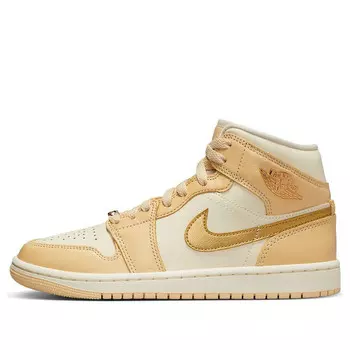 Кроссовки 1 mid 'pale vanilla gold' Air Jordan, мультиколор