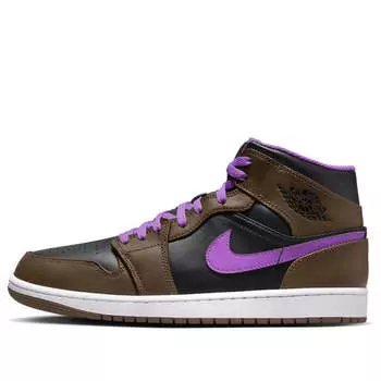 Кроссовки 1 mid 'purple mocha' Air Jordan, зеленый
