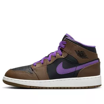 Кроссовки 1 mid 'purple mocha' Air Jordan, зеленый