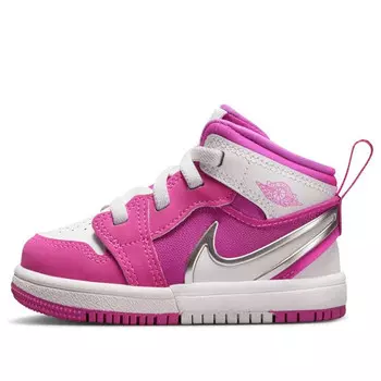 Кроссовки 1 mid rm easyon 'fire pink' Air Jordan, розовый