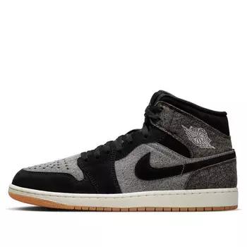 Кроссовки 1 mid se 'black denim' Air Jordan, черный