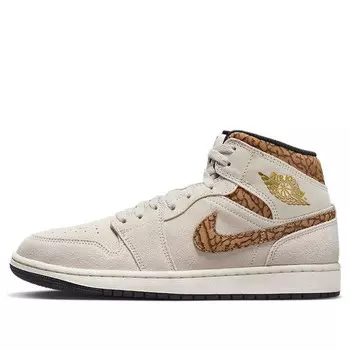 Кроссовки 1 mid se 'brown elephant' Air Jordan, мультиколор