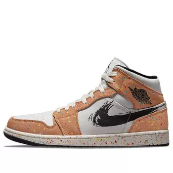 Кроссовки 1 mid se 'brushstroke paint splatter' Air Jordan, мультиколор