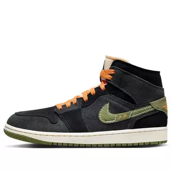 Кроссовки 1 mid se craft 'anthracite light olive' Air Jordan, мультиколор
