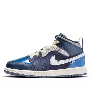 Кроссовки 1 mid se craft 'inside out - obsidian' Air Jordan, мультиколор