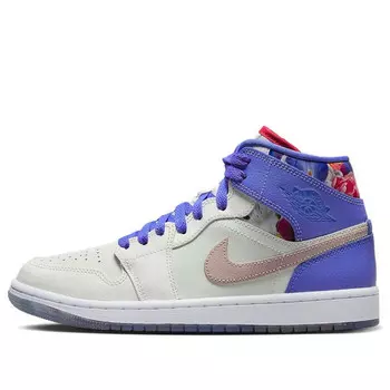 Кроссовки 1 mid se 'valentine's day flowers' Air Jordan, фиолетовый