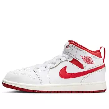 Кроссовки 1 mid se 'white dune red' Air Jordan, белый