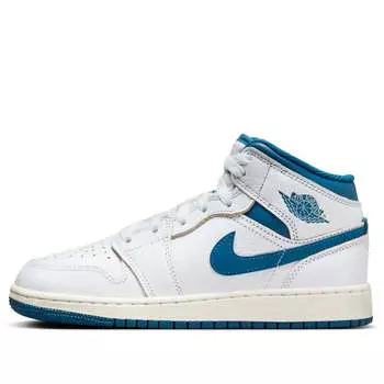 Кроссовки 1 mid se 'white industrial blue' Air Jordan, белый