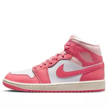 Кроссовки 1 mid 'strawberries and cream' Air Jordan, белый