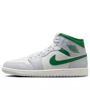 Кроссовки 1 mid 'summit white lucky green' Air Jordan, белый