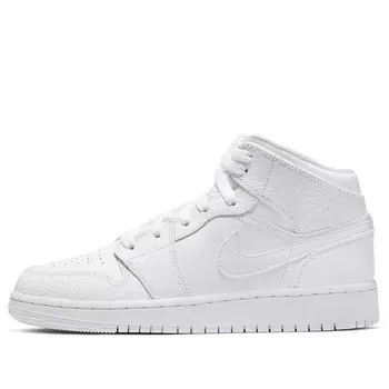 Кроссовки 1 mid 'triple white' Air Jordan, белый