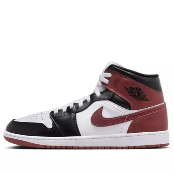 Кроссовки 1 mid 'white red black' Air Jordan, белый