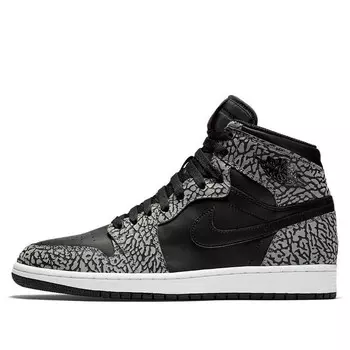 Кроссовки 1 retro high 'black elephant' Air Jordan, черный