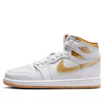 Кроссовки 1 retro high og 'metallic gold' Air Jordan, белый