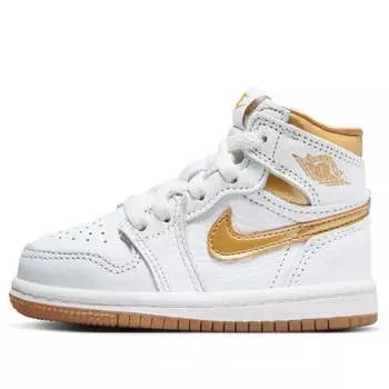 Кроссовки 1 retro high og 'metallic gold' Air Jordan, белый