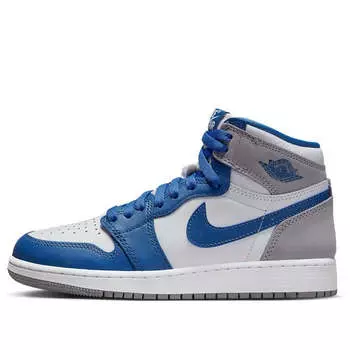 Кроссовки 1 retro high og 'true blue' Air Jordan, серый