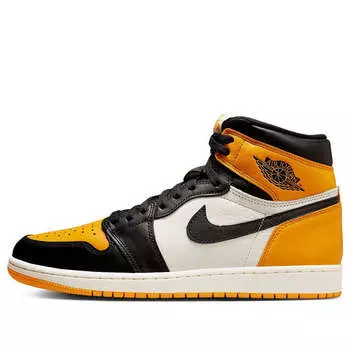 Кроссовки 1 retro high og 'yellow toe white' Air Jordan, мультиколор