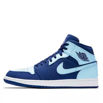 Кроссовки 1 retro mid 'ice blue' Air Jordan, синий