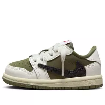 Кроссовки 1 ретро низкие og sp x travis scott Air Jordan, зеленый
