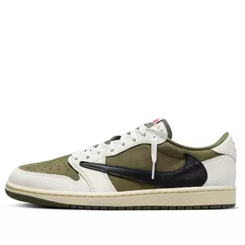 Кроссовки 1 ретро низкие og sp x travis scott Air Jordan, зеленый