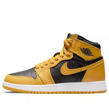Кроссовки 1 ретро высокие og Air Jordan, желтый