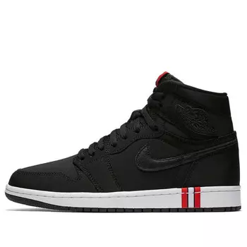 Кроссовки 1 ретро высокие og x paris saint germain Air Jordan, черный