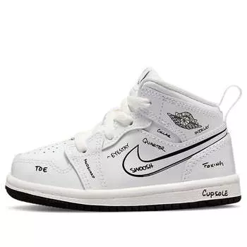 Кроссовки 1 средние Air Jordan, белый