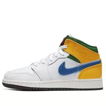 Кроссовки 1 средние Air Jordan, белый