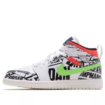 Кроссовки 1 средние Air Jordan, белый