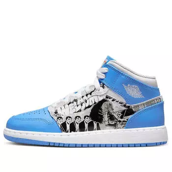 Кроссовки 1 средние Air Jordan, белый